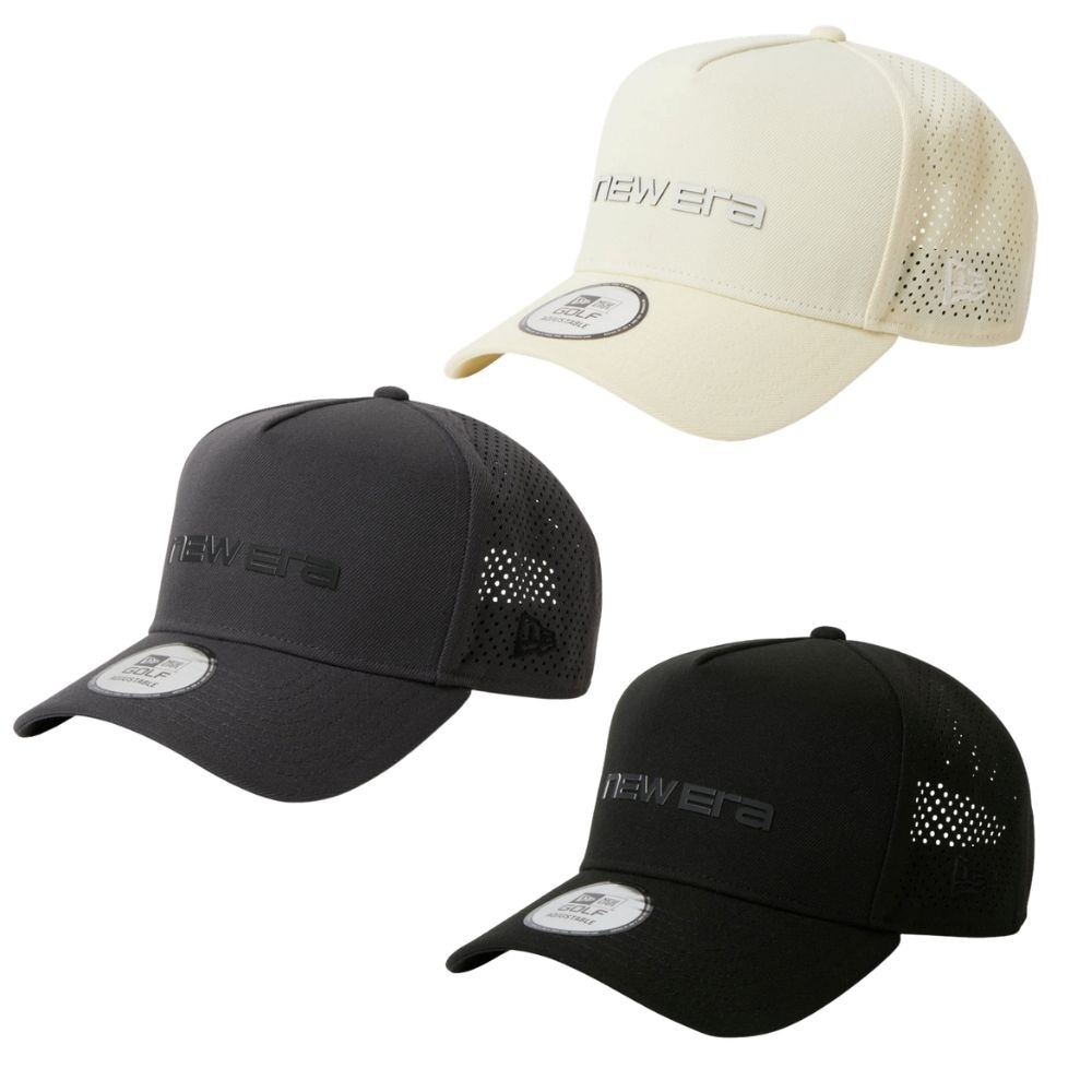 NEW ERA GOLF】9FORTY A-Frame レーザーパーフォレーティッド ブランドネームロゴ