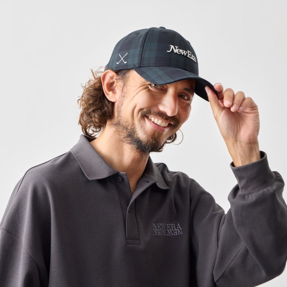 【NEW ERA GOLF】9FORTY ブラックウォッチ フェルトワッペンロゴ入り