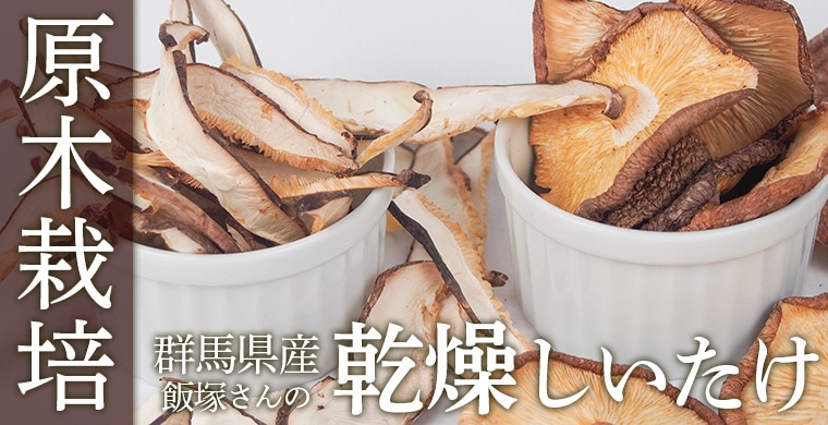 産地直送】群馬県産 原木栽培 乾燥しいたけ ≪送料込み≫ | 産地直送