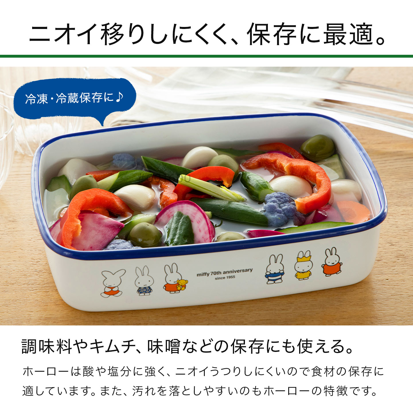 70周年限定デザイン 浅型角容器L gretsch 通販