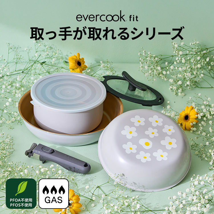evercook fit ガス火専用 着脱式 6点セット 15周年限定デザイン