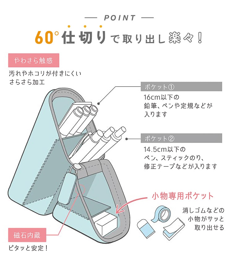 マスクBOX、台形ペン立て（B.W） マスクBOX、台形ペン立て（B.W