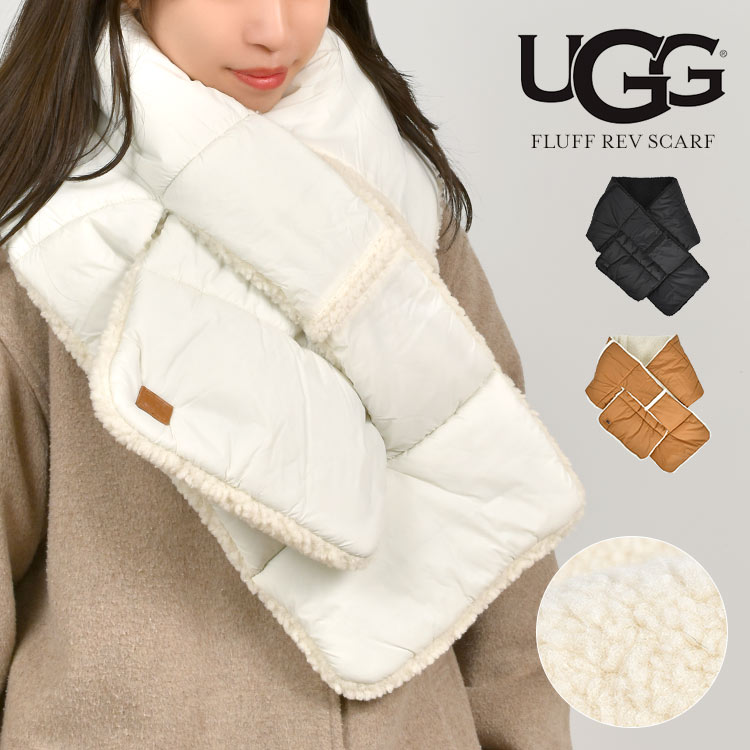 最終値下げ完売品UGG FLUFF REV SCARF チェスナット OS Fashion Women