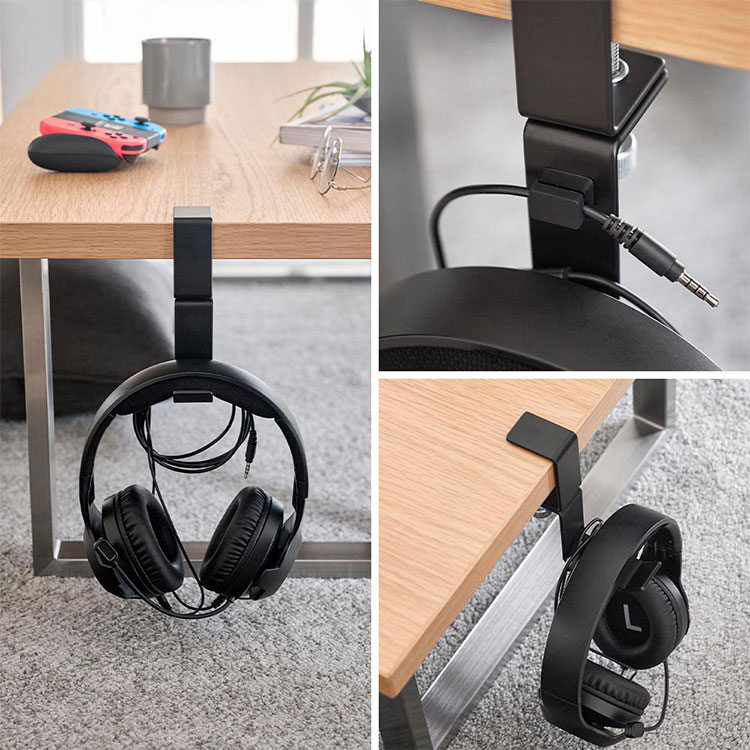デスク横回転ヘッドホンホルダー ｜hauhau（ハウハウ）｜公式通販