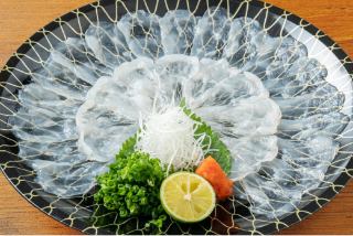 豪華大皿ふぐ刺し
