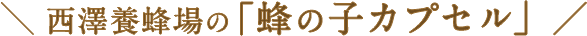 西澤養蜂場の「蜂の子カプセル」