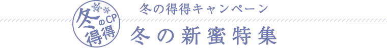 冬の新蜜特集