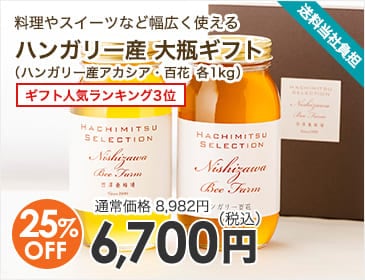 ハンガリー産 大瓶ギフト（ハンガリー産アカシア・百花 各1kg）