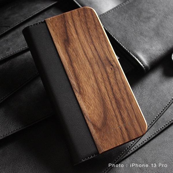iPhone 13Pro用木製手帳型ケース