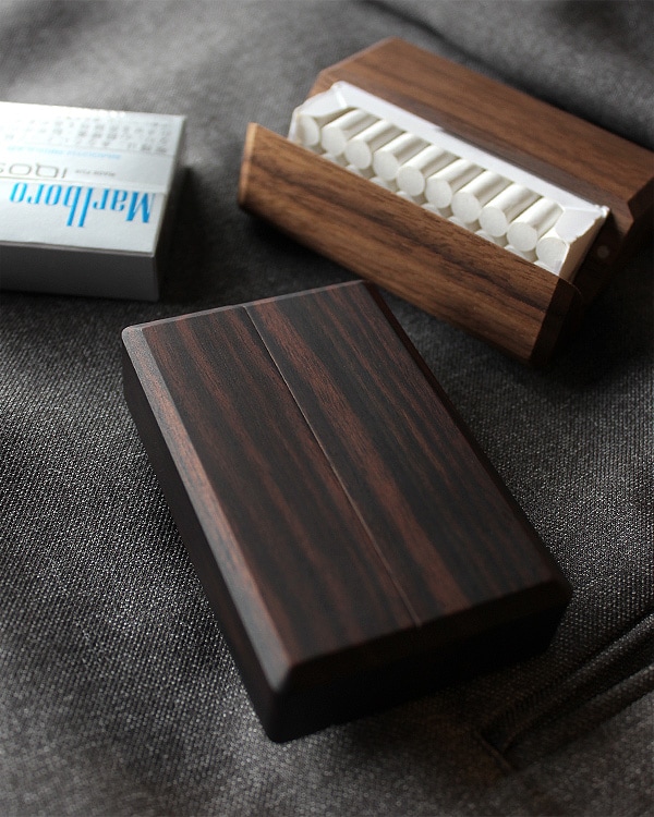 【プレミアム】「IQOS HeatSticks Case BOX-IN（黒檀）」アイコス ヒートスティック専用木製ケース/タバコケース