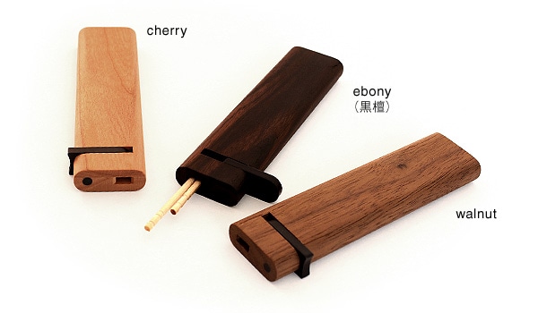 プレミアム】「Toothpick Holder 黒檀」高級木材を使用、木製の携帯