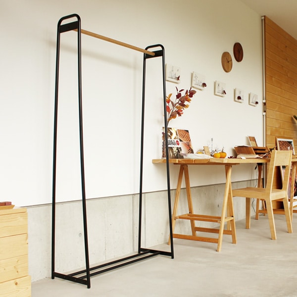 生産終了】「HANGER SHELF」スチールと木のコントラストがおしゃれな 