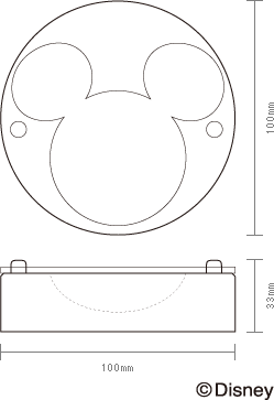 ミッキーマウス型のくぼみにピアスやネックレスをしまう木製ジュエリーボックス「Jewerly Case Disney」