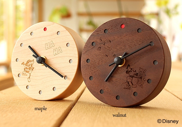 Disney ミニ Wall Clock Mini Disney Characters ディズニーキャラクターの小さな木製置時計 おしゃれな北欧風木製雑貨 贈り物 名入れギフト Hacoaオンラインストア