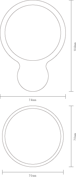 小さくてかわいい木製手鏡・コンパクトミラー