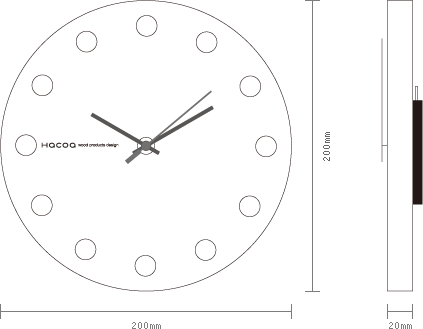Hacoaブランドの時と共に風合いを増す壁掛け・置き時計