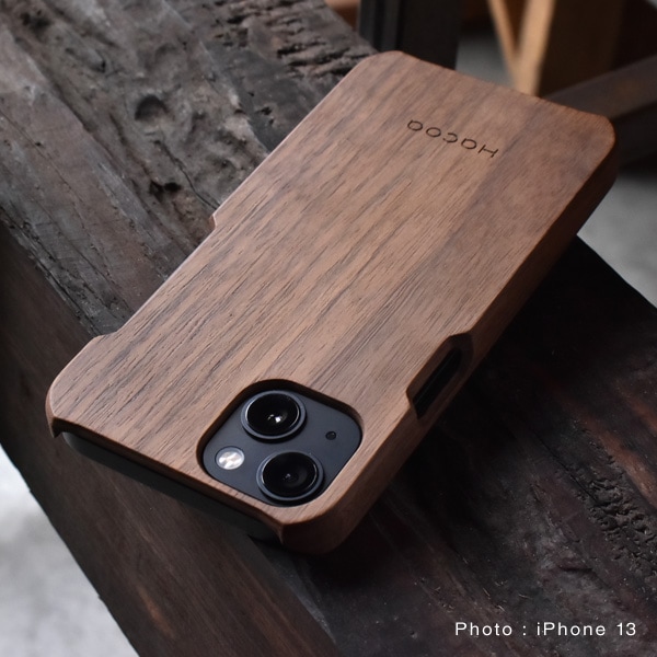 ネット限定】【13】【Hacoa】「Wooden case for iPhone13」iPhone13用 ...