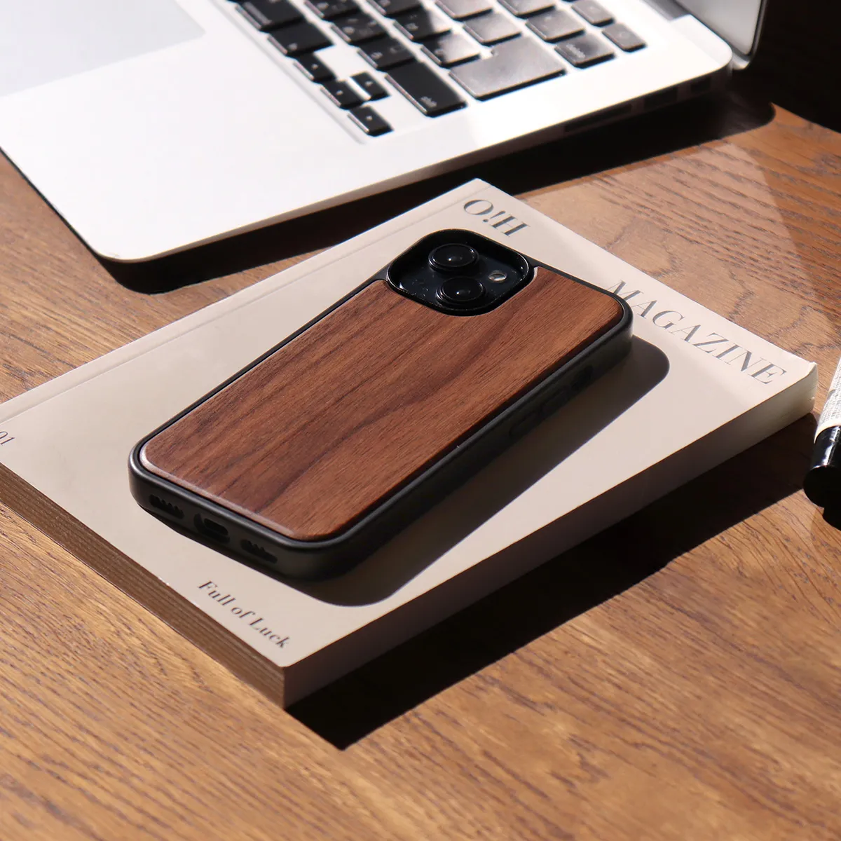 木製iPhone 15 / 14 / 13ケース「ALL-AROUND CASE」天然木×ハード