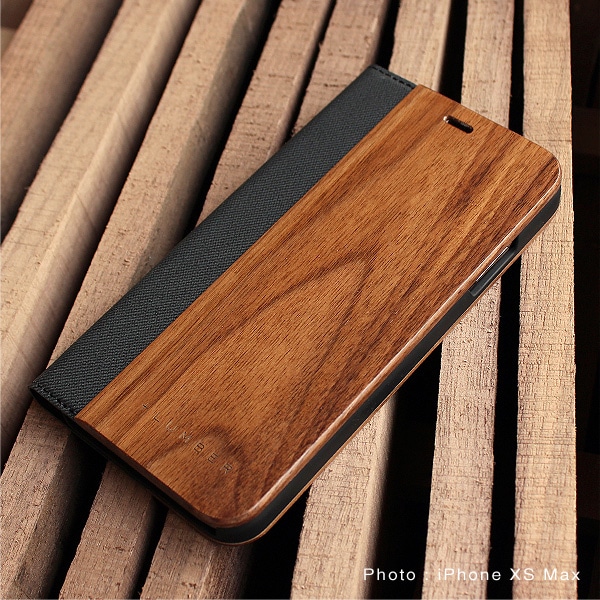 手帳型の木製アイフォンケース iPhone XS Max専用フリップケースはこちら