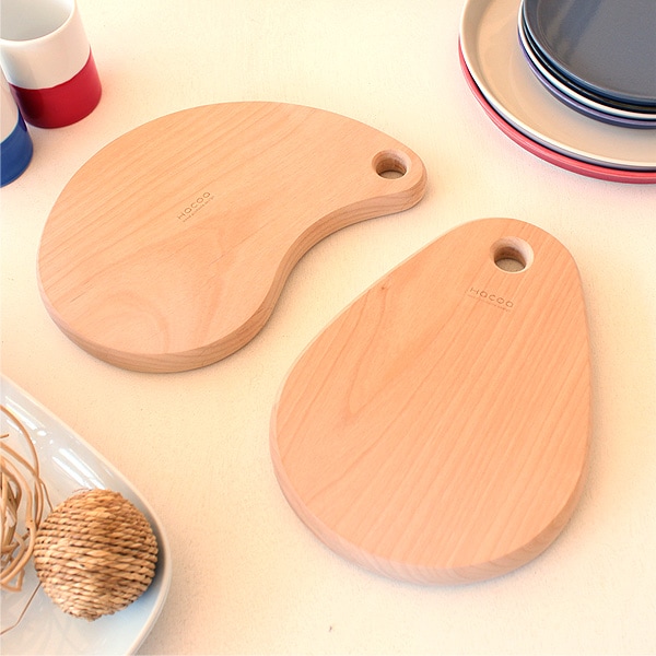 Bean」無垢材の木製まな板・カッティングボード/北欧風デザイン