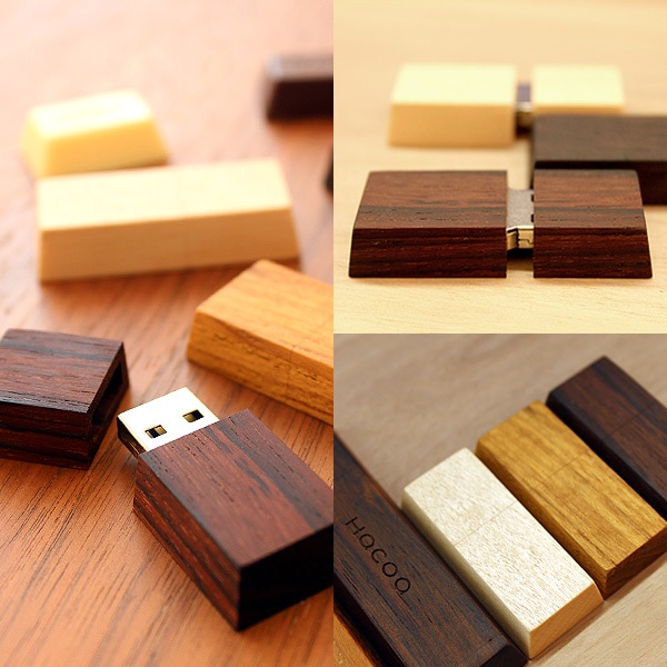チョコレートのようにかわいい小さな木製USBフラッシュメモリ「Chocolat Mini」