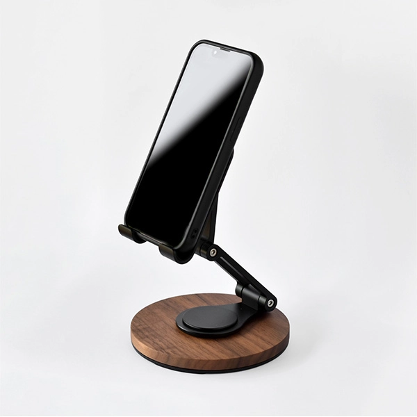 社内表彰やノベルティに。木製スマートフォンスタンド
