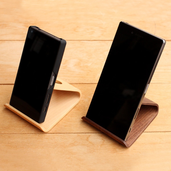 販売終了 L 成形合板を使った木製のスマホスタンド Plywood Smartphone Stand おしゃれな北欧風木製雑貨 贈り物 名入れギフト Hacoaオンラインストア