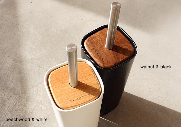 Toilet Brush Holder 木と陶器を組み合せたトイレブラシ Lumber おしゃれな北欧風木製雑貨 贈り物 名入れギフト Hacoaオンラインストア