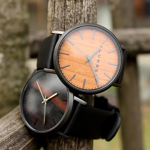 □「WATCH 1100」文字盤に本木目を使用した美しいシンプルな腕時計 ...
