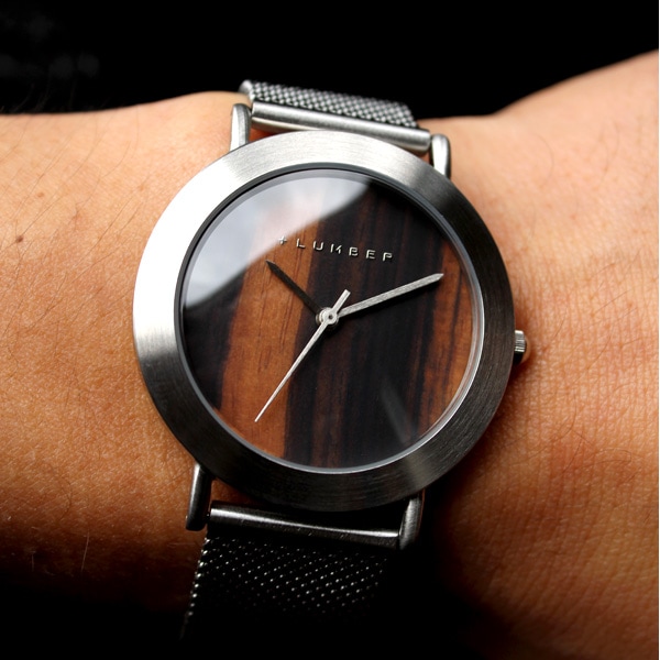 文字盤に本木目を使用したおしゃれな木製腕時計「WATCH 3300（ステンレススチールベルト）」メンズ/レディース