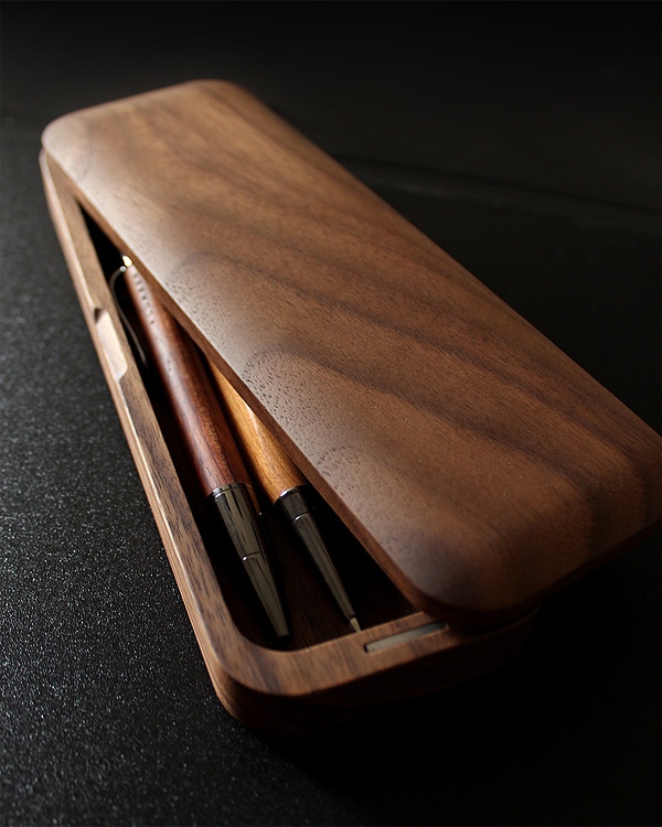 Pen Case Gentle 職人が銘木を削り出して作ったシンプルデザインのおしゃれな木製筆箱 ペンケース おしゃれな北欧風木製雑貨 贈り物 名入れギフト Hacoaオンラインストア