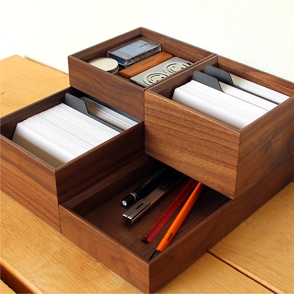 セット】「Stackable Organizers S&Lセット」スタッキング可能 木製