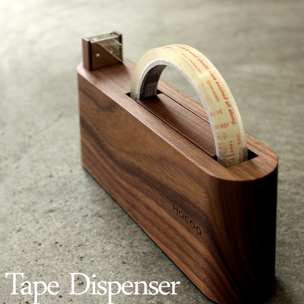 スリムでおしゃれな木製テープカッター