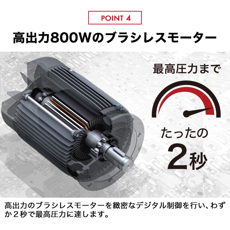 エアーコンプレッサー 100V 17L オイルレス 最大圧力0.9MPa 静音