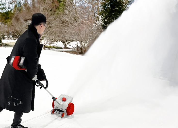 電動除雪機スノーショベル YS-ESS20W12 （本体+8Ahバッテリー2個＋充電