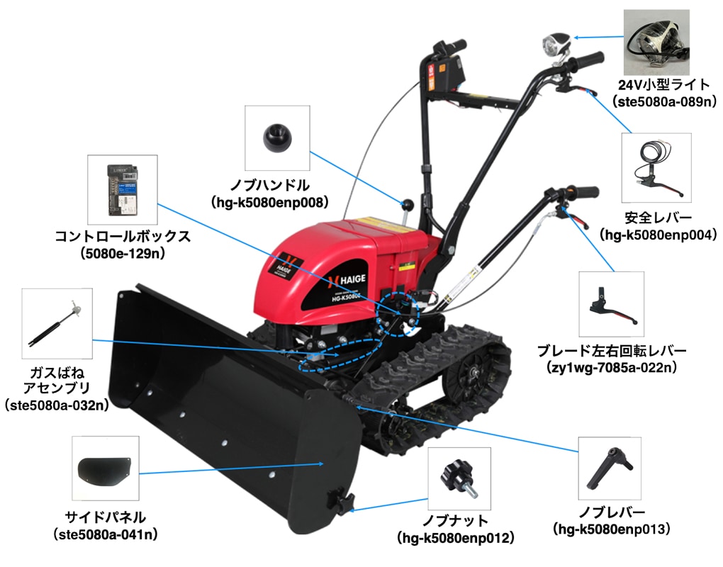 部品購入,産業機械・DIY用品,除雪機,HG-K5080E | 【公式】HAIGE 