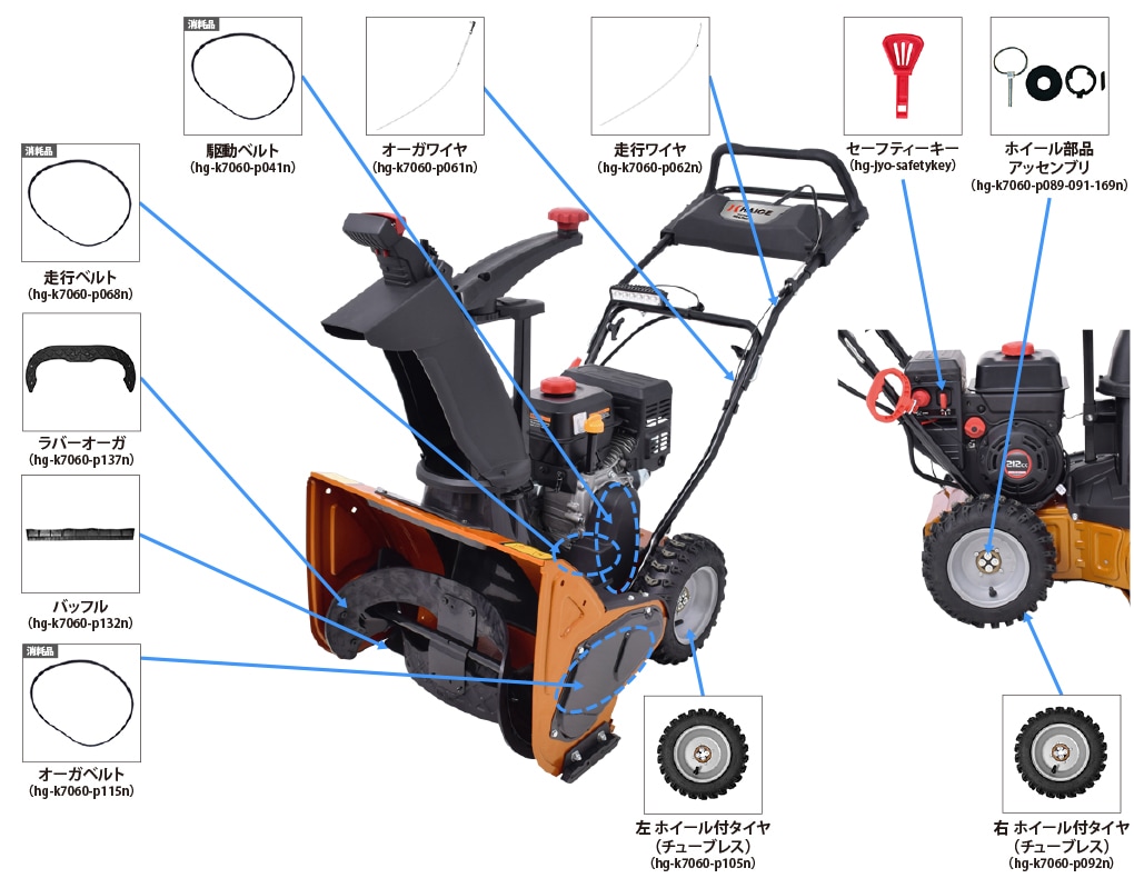 部品購入,産業機械・DIY用品,除雪機,HG-K7060 | 【公式】HAIGE 