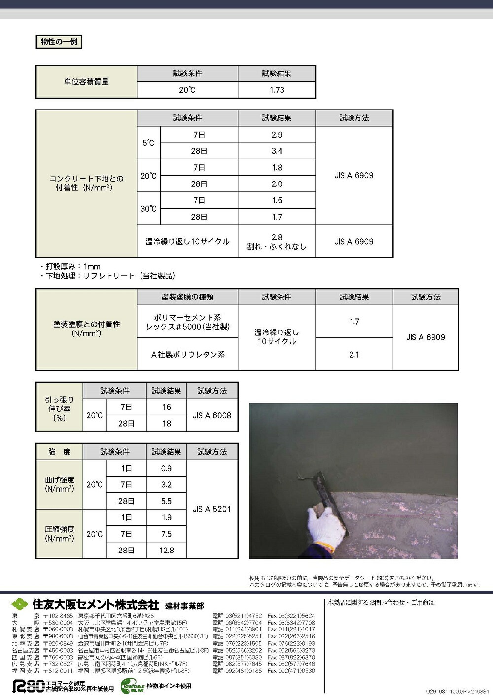 リフレベースパテ 18.5kg／缶 住友大阪セメント株式会社 | 左官材料