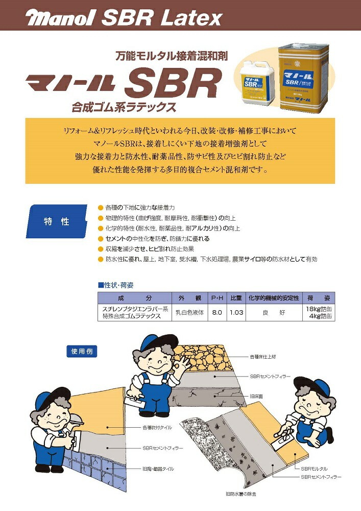 マノールSBR 16kg／18kg 株式会社マノール | 左官材料なら日曜左官