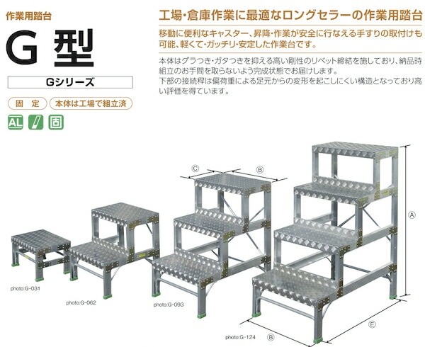 作業用踏台 G型 G-082 株式会社ナカオ | 左官材料なら日曜左官