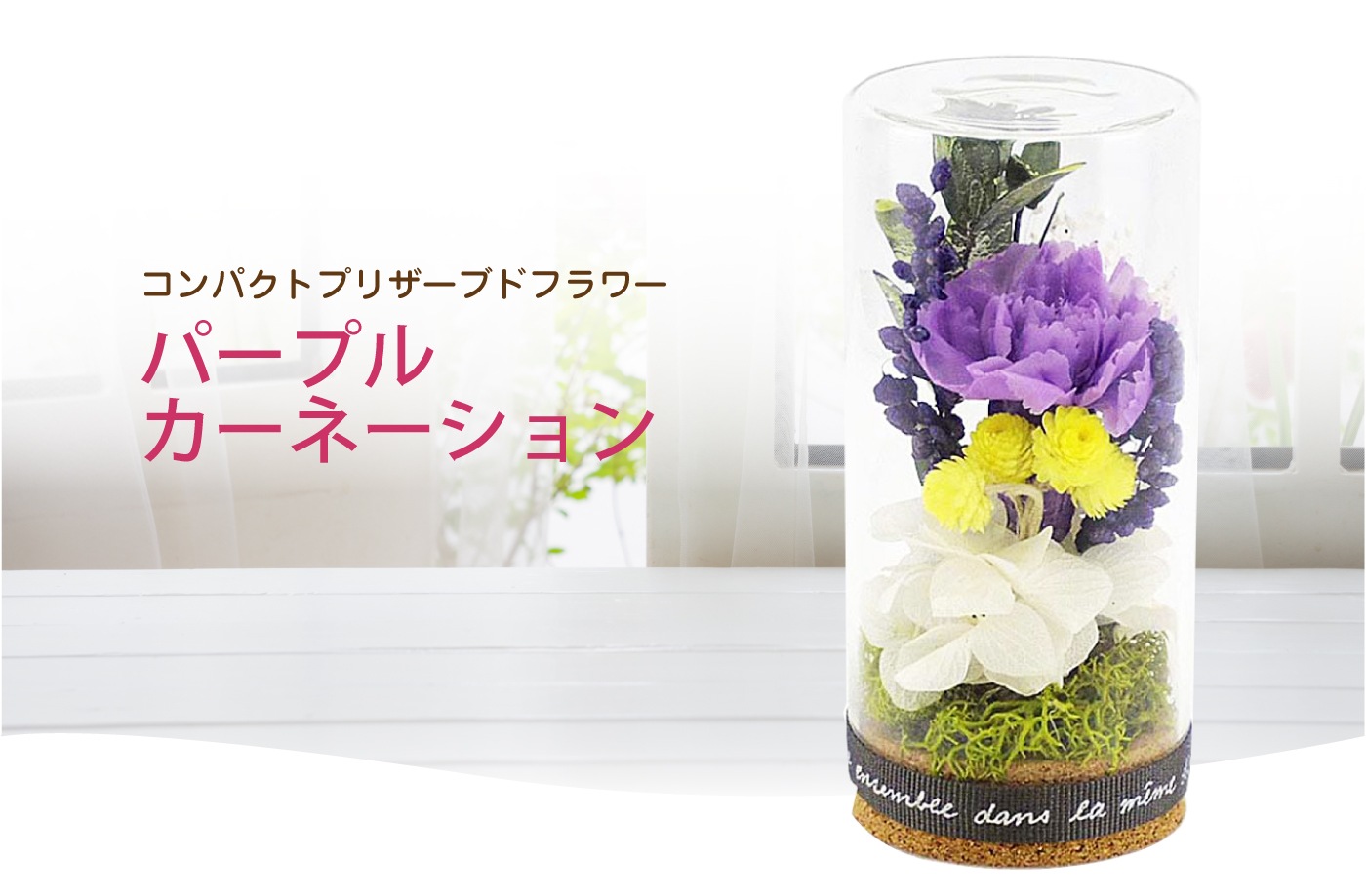 プリザーブドフラワー パープルカーネーション ペット供養 ペットお供え 枯れないお花 小さいプリザ ペット造花 お花のお供え お仏壇 仏具の浜屋 ペット用メモリアル商品 お花 お仏壇の浜屋オンラインショップ