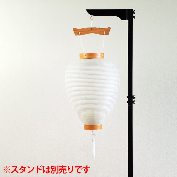 初盆用提灯　 吊り型提灯 白紋天（高さ65cm/本体40cm）