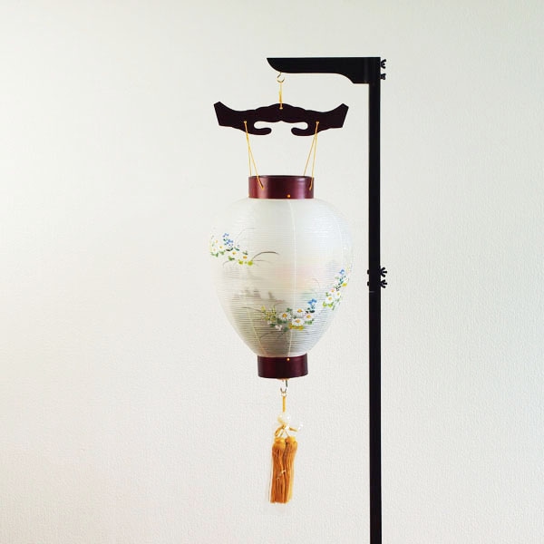 伝統型提灯　 吊り型提灯 花の都（高さ88cm/本体45cm）