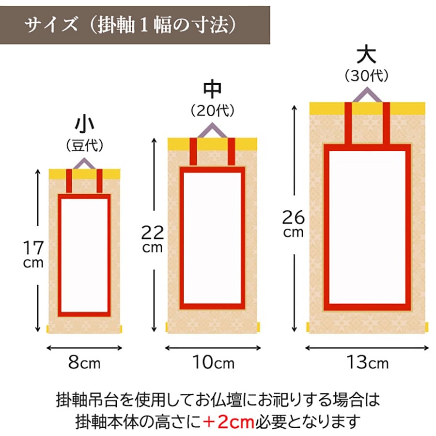 掛軸セット】 臨済宗妙心寺派用 上印 （小・中・大） | 掛け軸（ご本尊