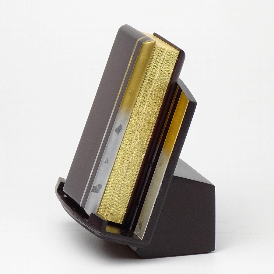 【過去帳台】 （背短） 黒檀 河邦 （3～3.5寸）