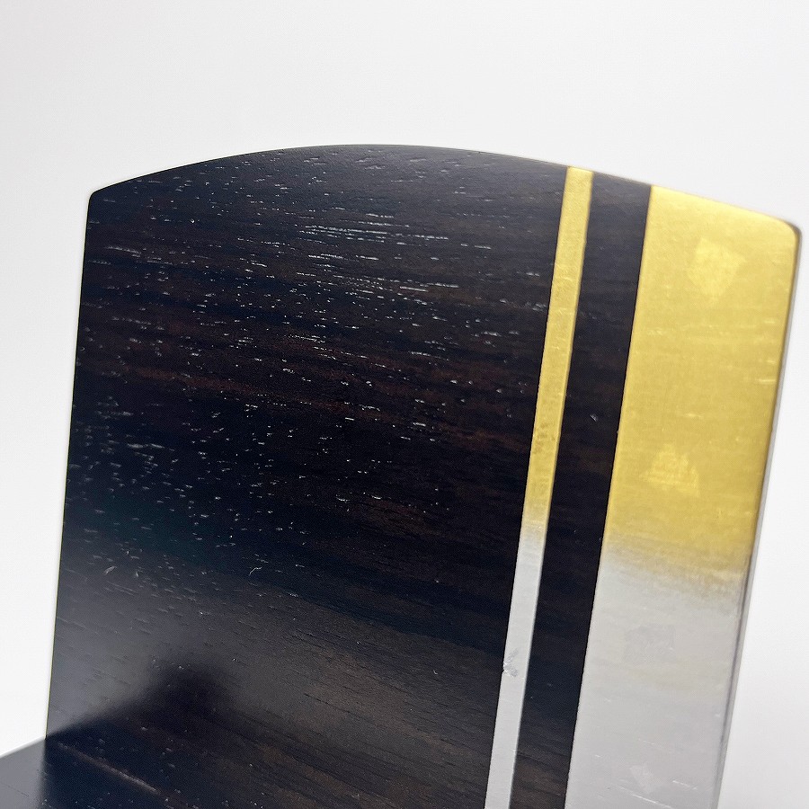 【過去帳台】 （背短） 黒檀 河邦 （3～3.5寸）