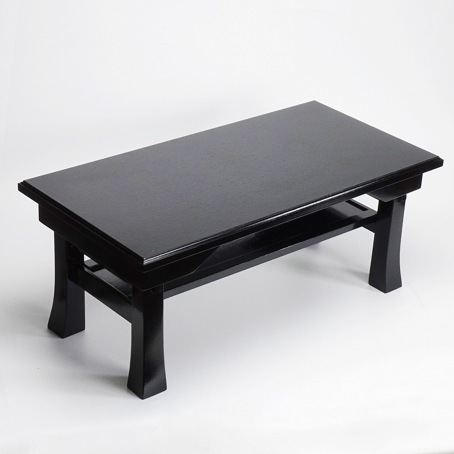 「母」 二月堂 机 経机 黒漆 爪朱 折り畳み式 ストッパー付 （1010F） 母」 二月堂 机 経机 黒漆 爪朱 折り畳み式 ストッパー付