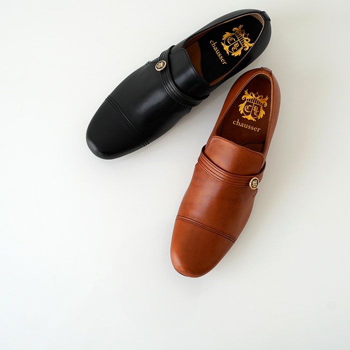 chausser（ショセ） エンブレム付きスリッポンシューズ C-248 靴通販