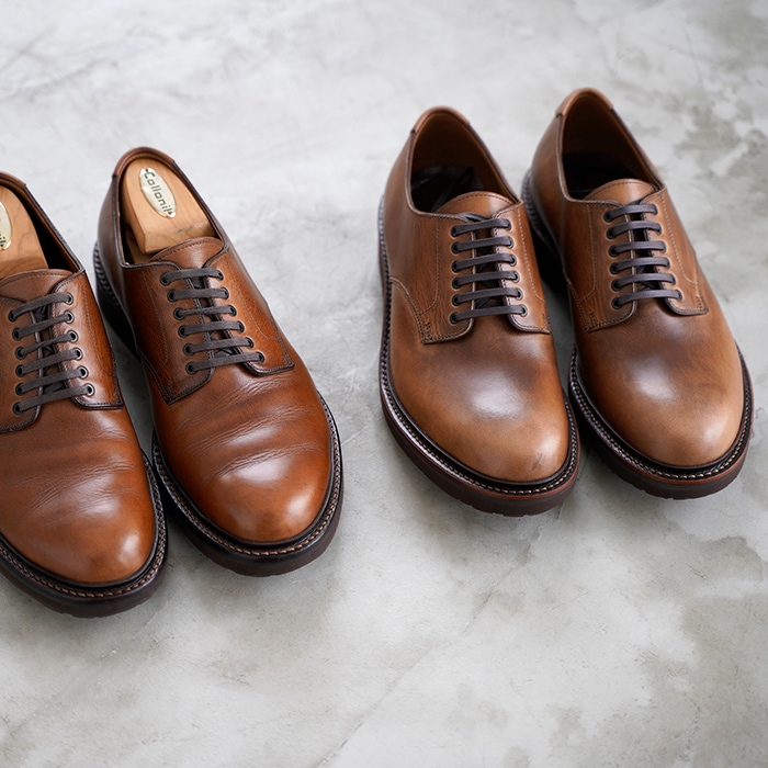 chausser ショセ プレーントゥレースアップシューズ C-7059 chromexcel