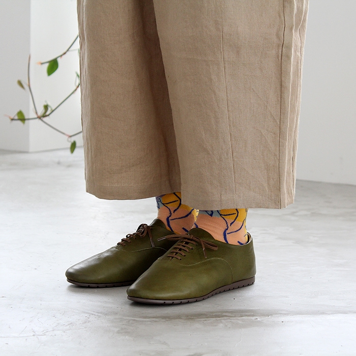 chausser Turnshoe ショセ ターンシュー レースアップシューズ CT-02 green レディース 靴-hana shoes & co.